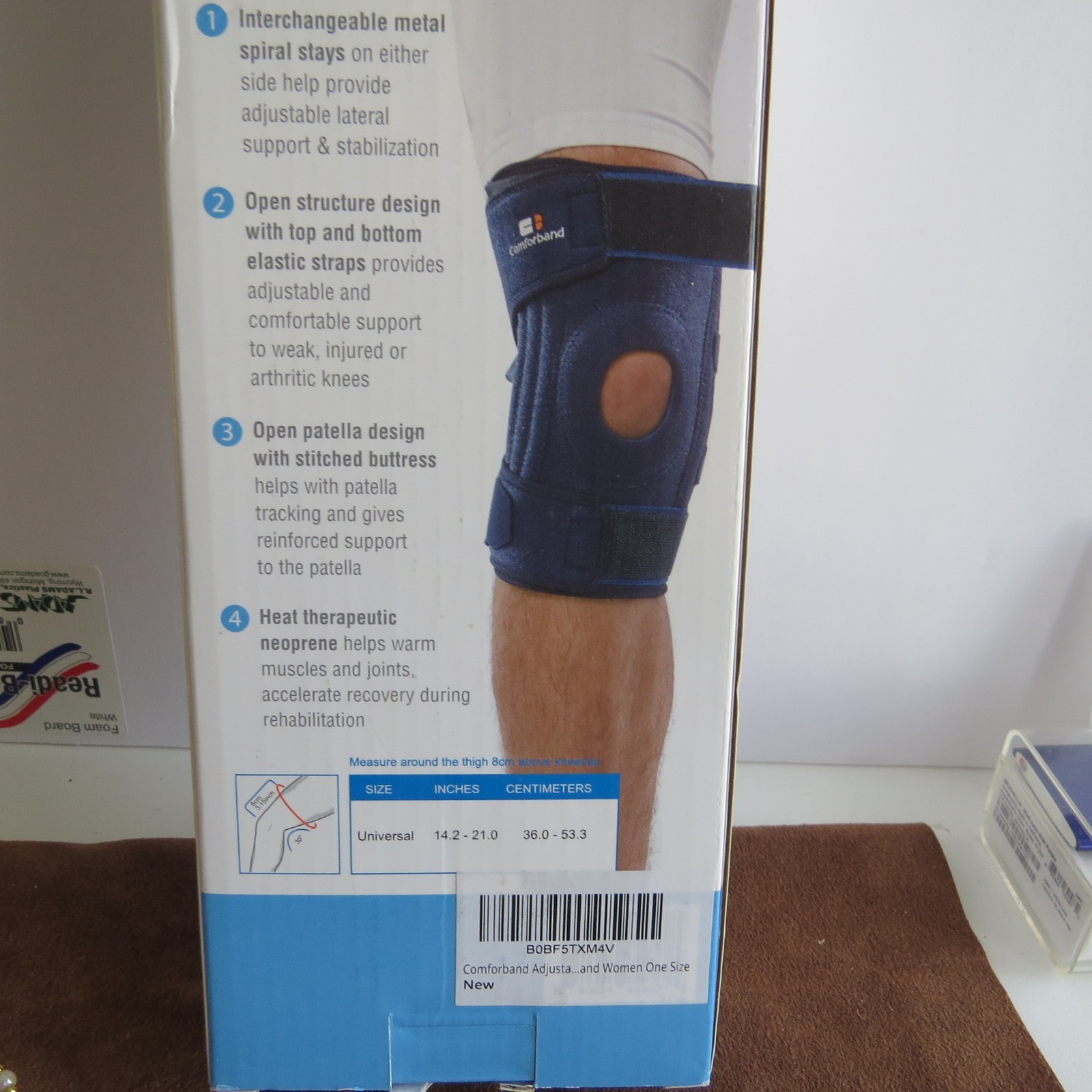 Womans Knee Stabilizer Adjustable removable stays SUPPORT DURING ACTIVITIES 1 SZ