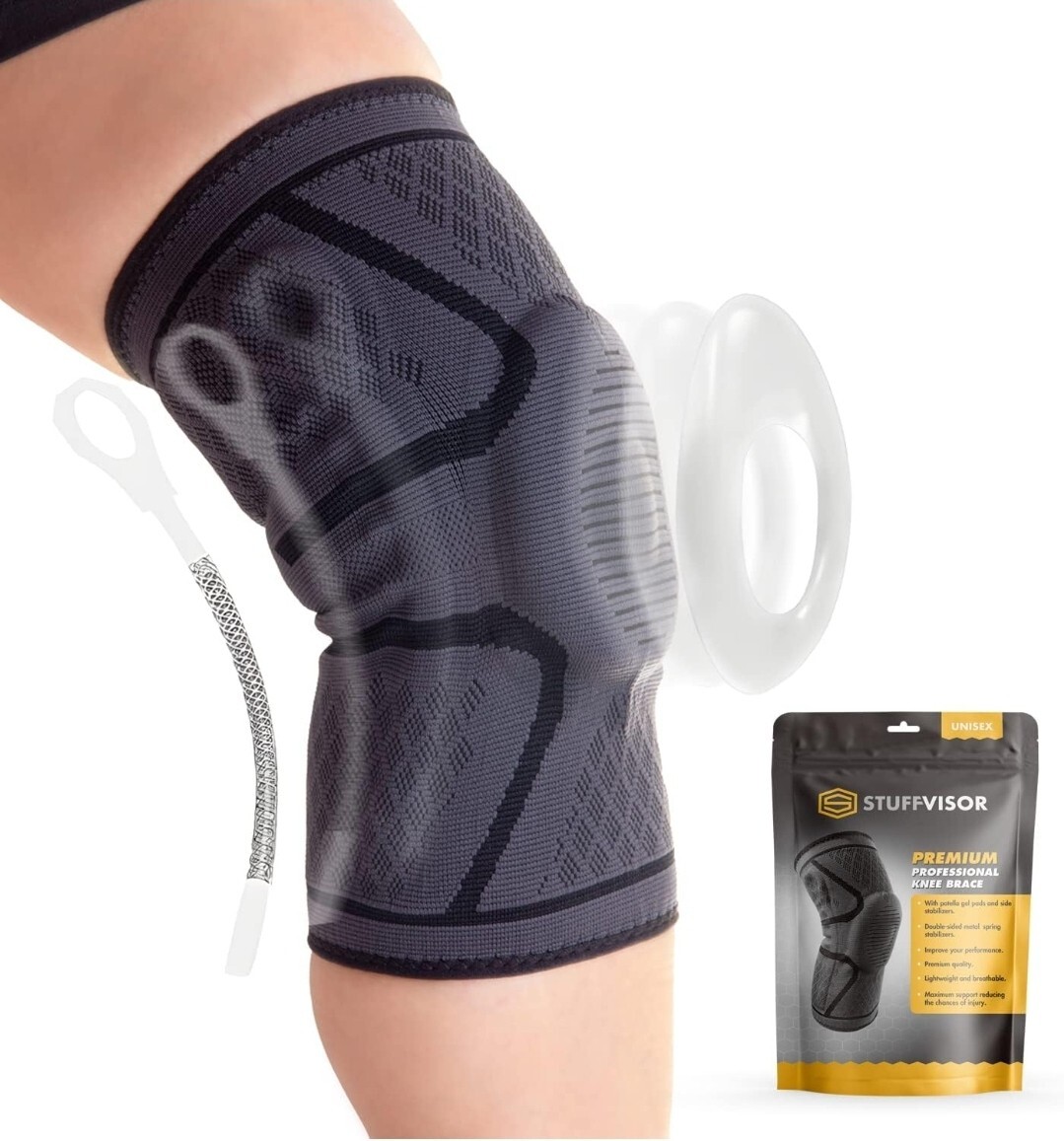 X4 Stuffvisor Knee Compression Sleeves Mens Knee Brace Supports Knee Extra Large