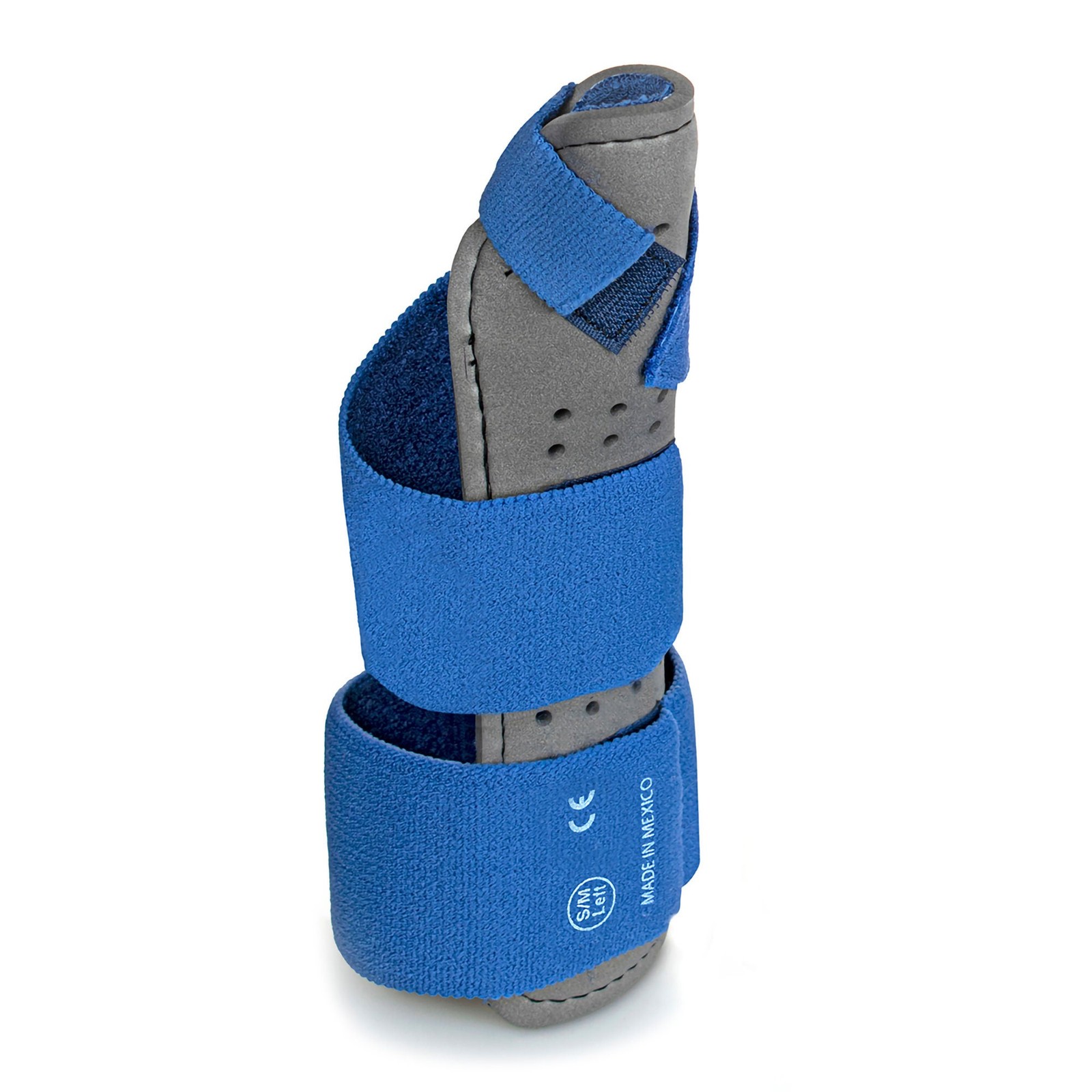 McKesson Hook and Loop Strap Wrist Brace with Thumb Spica for Left Hand