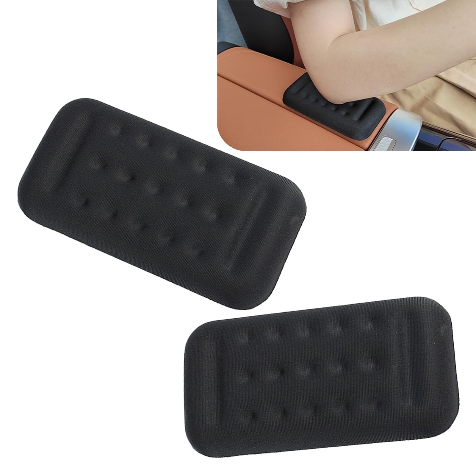 2 PCS Car Arm Rest Elbow Pads, Arm Rest Cushion with Memory Foam Pad for Arm …