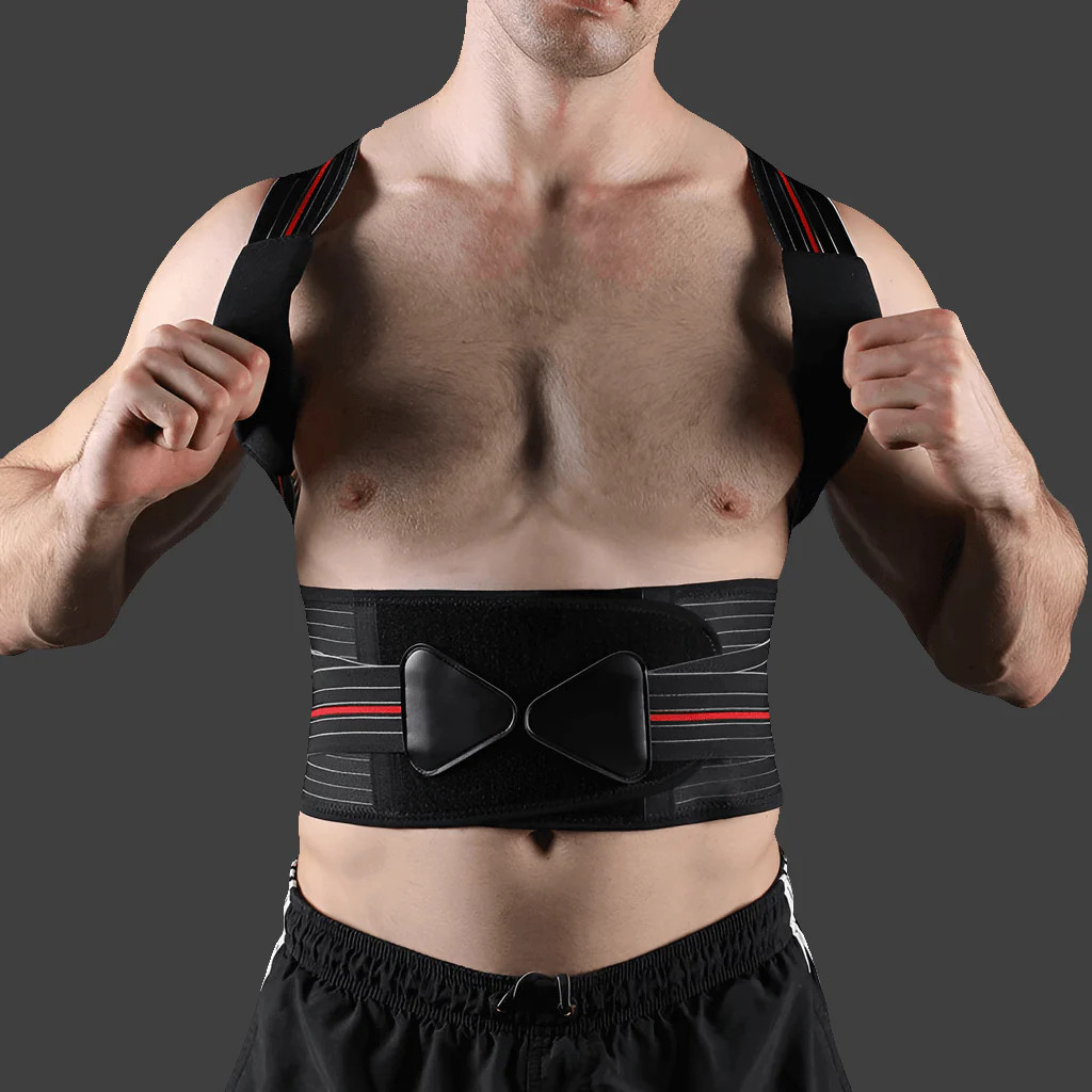 Premium 4 Metal Bar Back Brace Posture Corrector