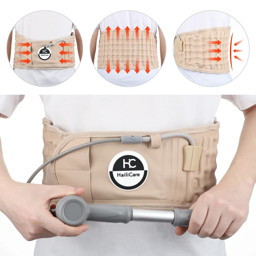 Inflatable Lumbar Belt Decompression Back Pain Relief Hernia