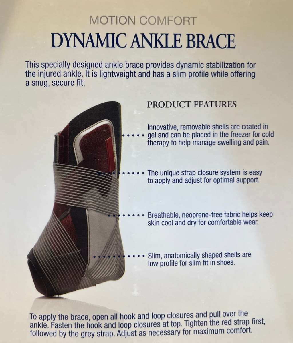 FLA Pro-Lite Motion Comfort Dynamic Ankle Brace Left Foot X-Small/Small