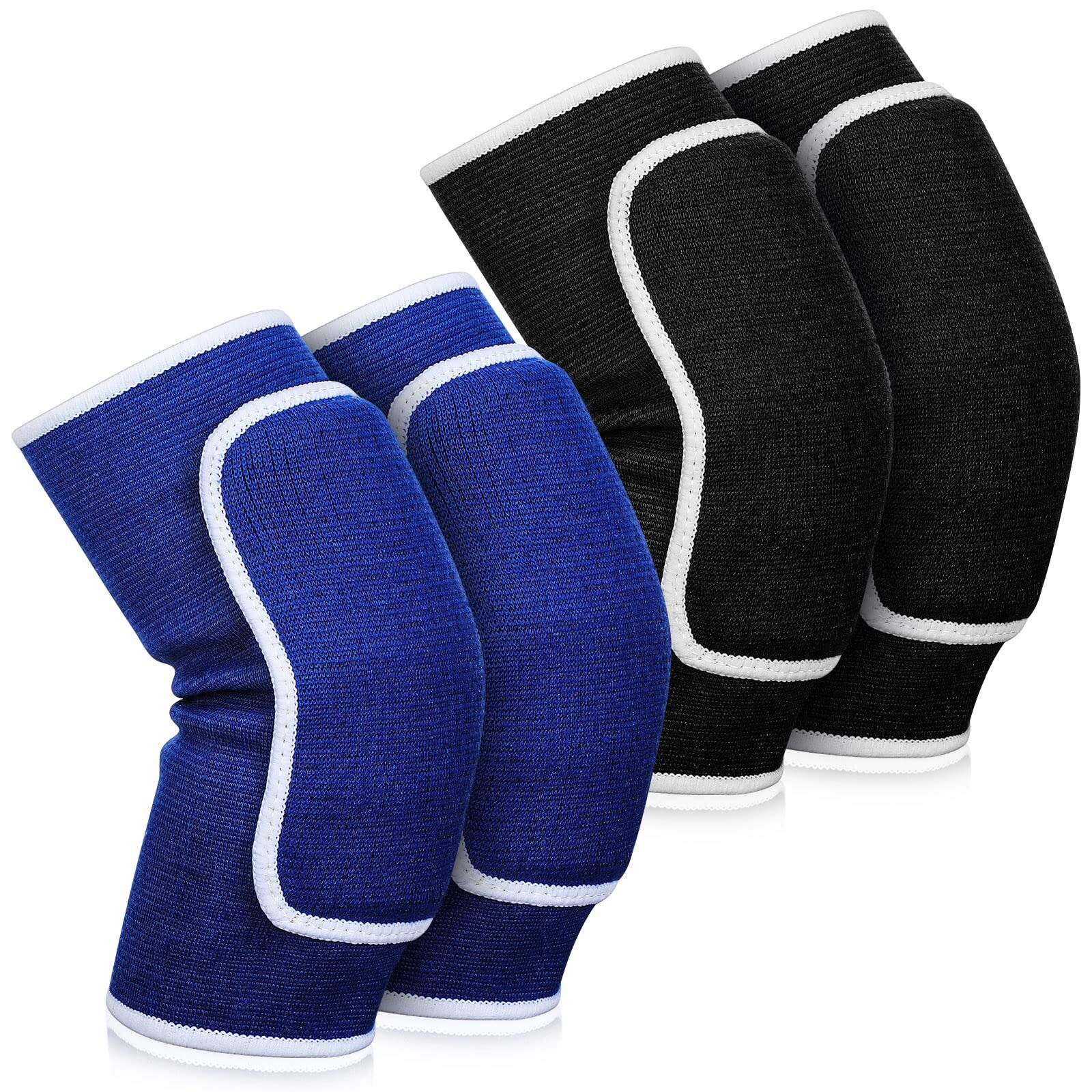 2 Pair Elbow Pads Volleyball Breathable Protective Support Gel Pad Elbow Brace