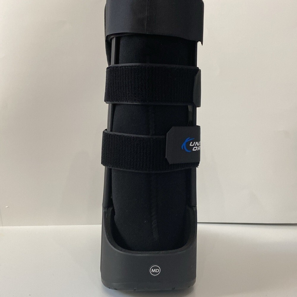 United Ortho OTC High Top Adjustable Air Cast Walker Black Fracture Boot M