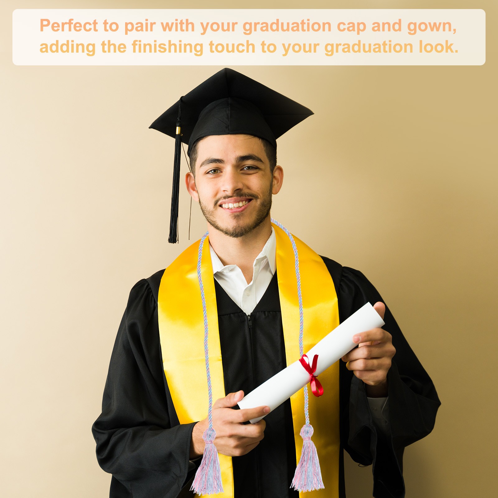 For 10 Pieces 67 Inch Sky Blue Polyester Graduate Cords