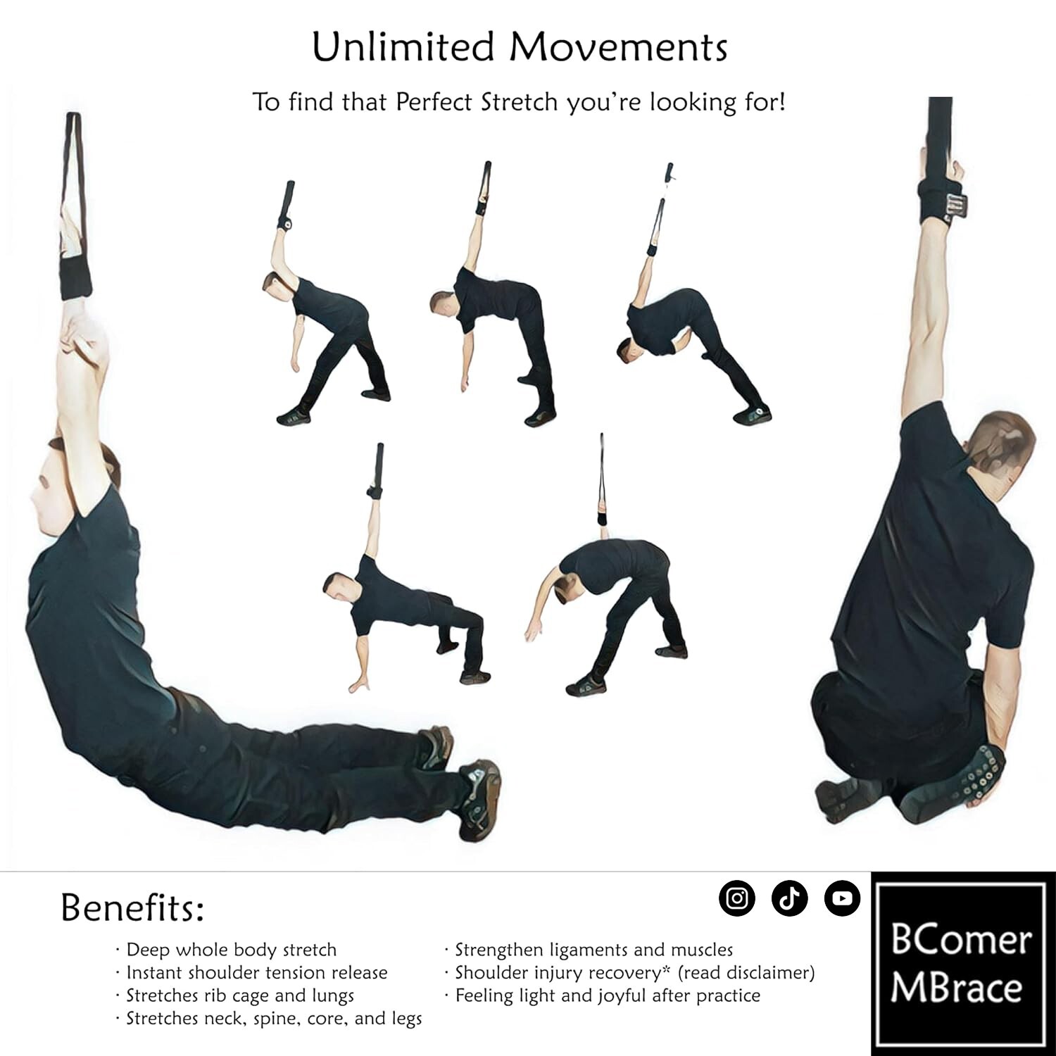 BComer MBrace – Shoulder Stretcher Post-Injury Recovery | Pravilo Trainer Grips