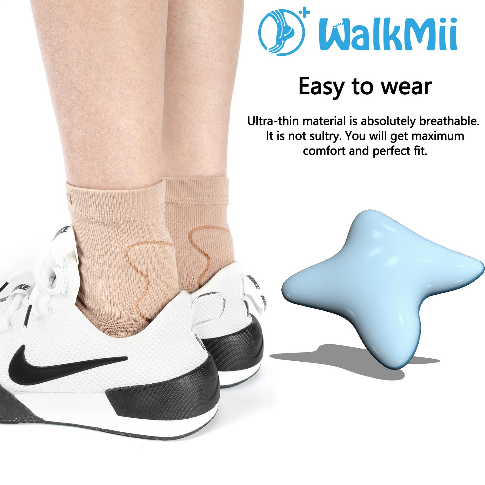 1 Pair Achilles Tendon Protector Compression Gel Cushion Padded Support SM