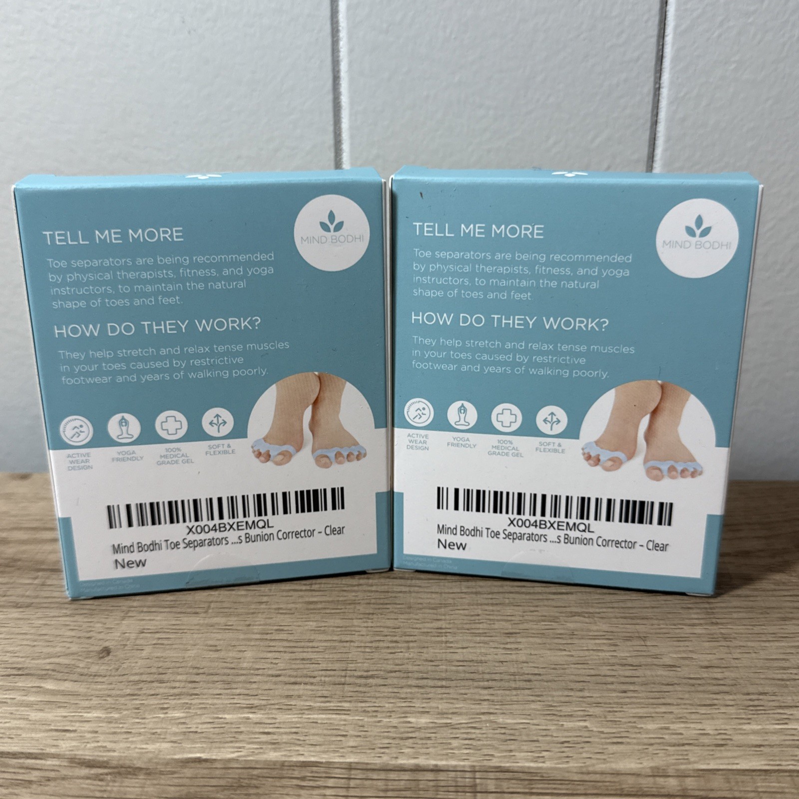 2 Mind Bodhi Toe Separators – Universal Size, Clear, Pain Relief for Bunions Q3
