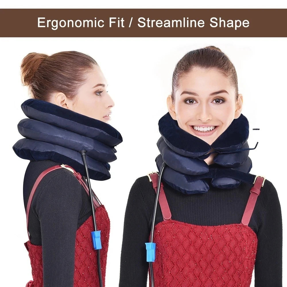 Cervical Neck Traction Device Collar Brace Support Pain Relief Stretcher Therapy