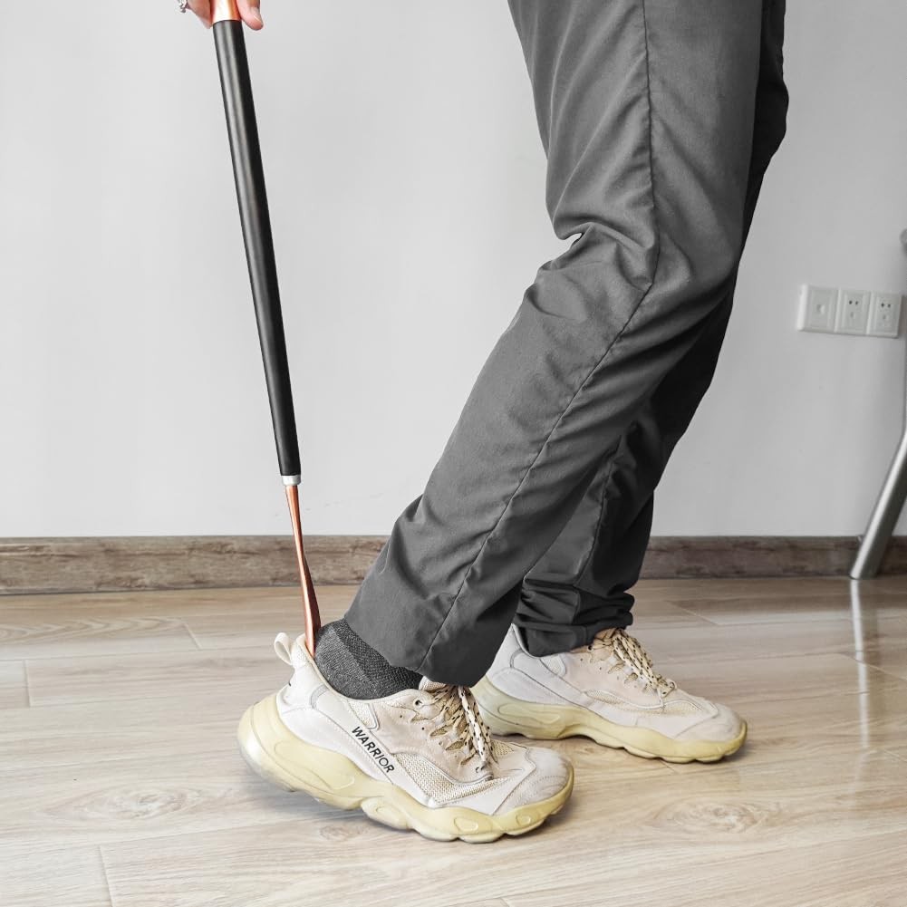 Senior Long Handle Shoehorn for Back Pain and Mobility Issues Easy Use