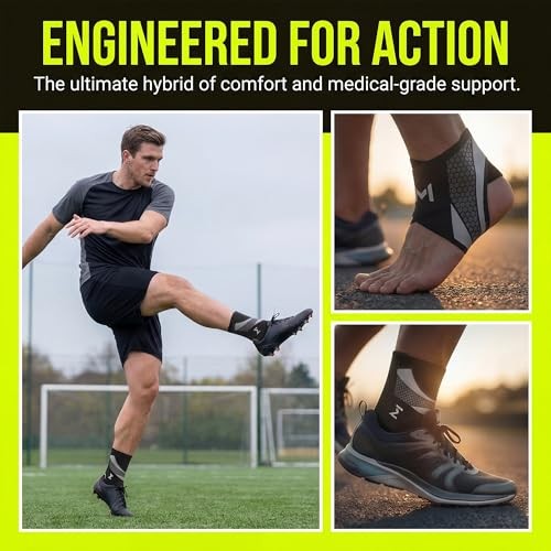 2-Pack Ankle Support Brace,Adjustable Athletic Ankle Support Brace,Enhance Grey