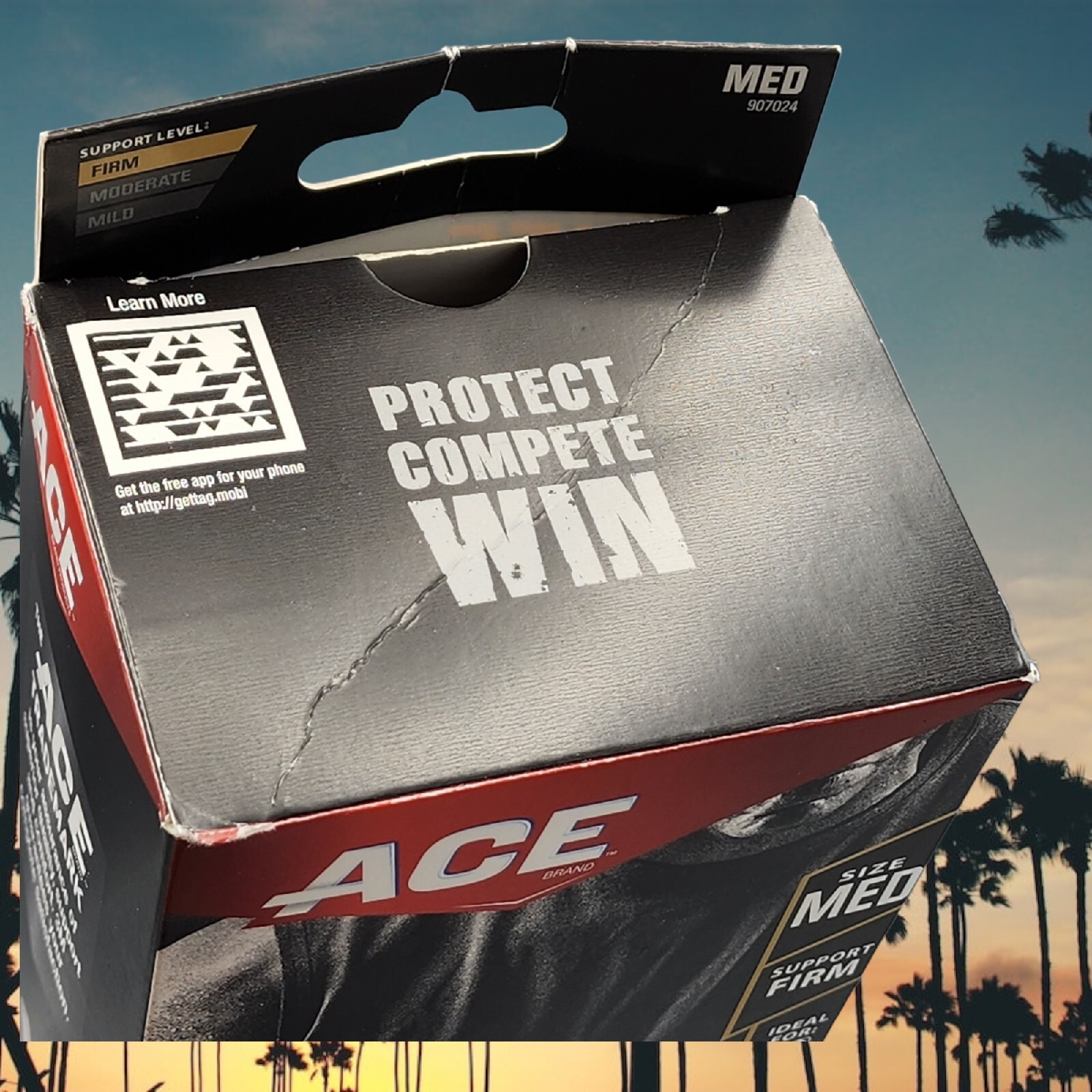 ACE Brand Athletic Sports Hinged Knee Brace 907024 Medium 14-16in Support Firm