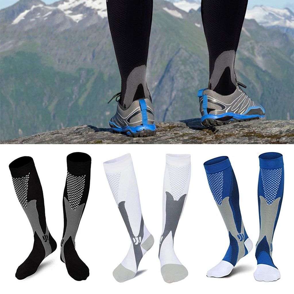1/2/3 Pairs Compression X Socks Knee High 20-30 Graduated Men Women Sports S-XXL