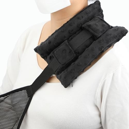 Upgrade Neck Pad Strap Cushion Pillow for Arm Sling Comfort Three Rows-Black
