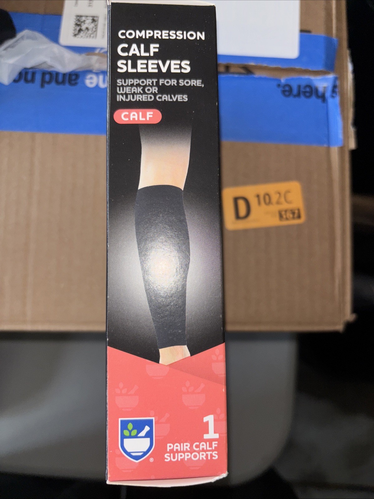 Rite Aid Compression Calf Sleeves Support for Sore, Weak, and Injured Calves S/M