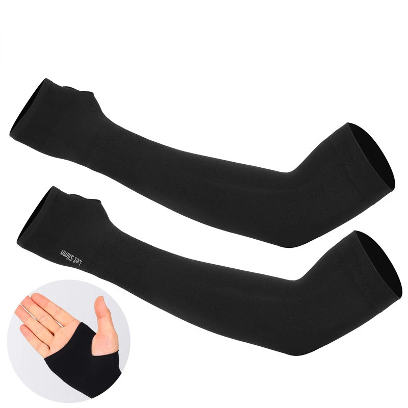 1 Pair Summer Finger Sleeve Ice Cool Wearing High Elastic Elbow Spring Outdoor