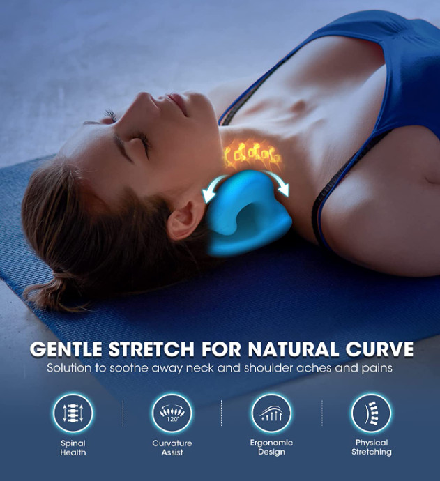“Blue Neck Cloud Cervical Traction Device: Ultimate Neck Pain Relief and Support