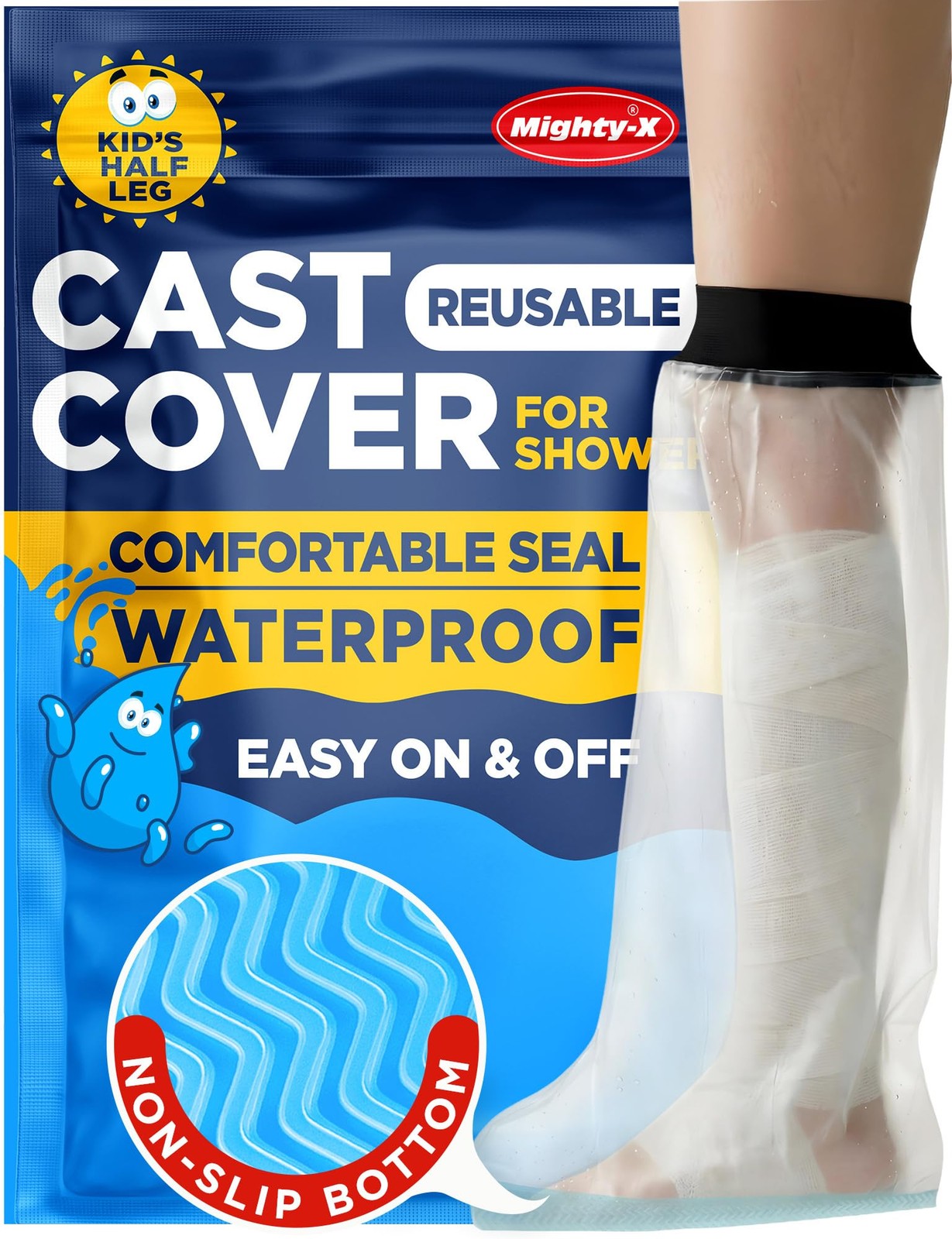 Mighty-X Waterproof Cast Cover Child Half Leg
