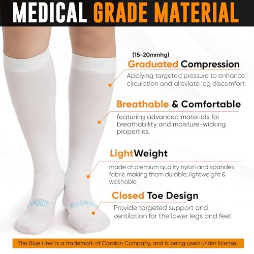 TED Hose Knee High Anti Embolism Stockings for Women & Men, 3X-Large (1 Pair)