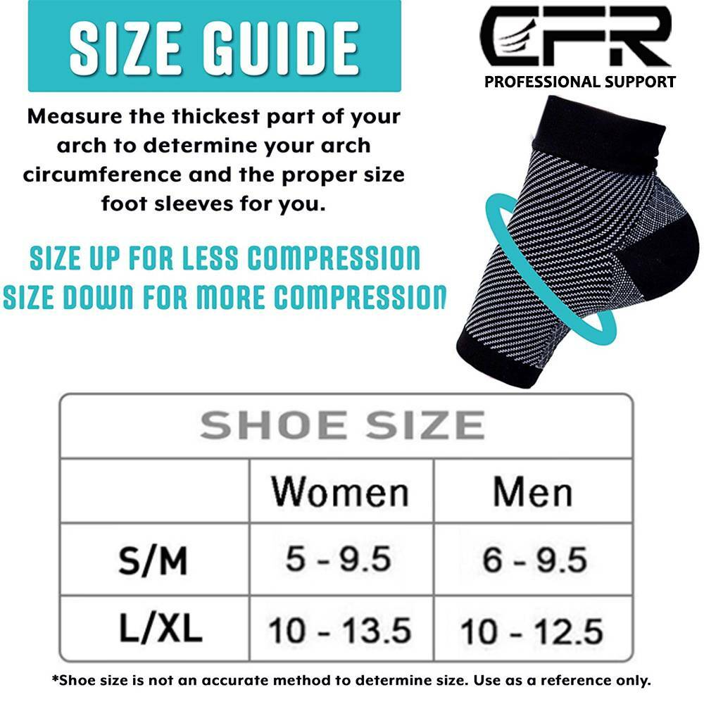 Copper Socks Anti Fatigue Compression Foot Heel Sleeve Support Brace Pain Relief
