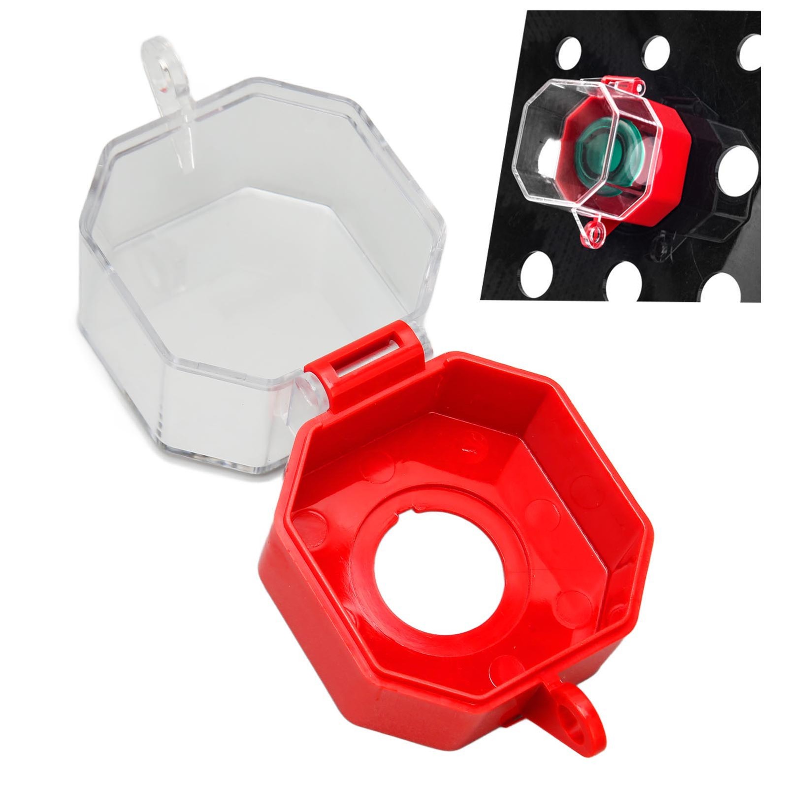 Emergency Stop Button Protective Cover Transparent Push Button Switch Lockout