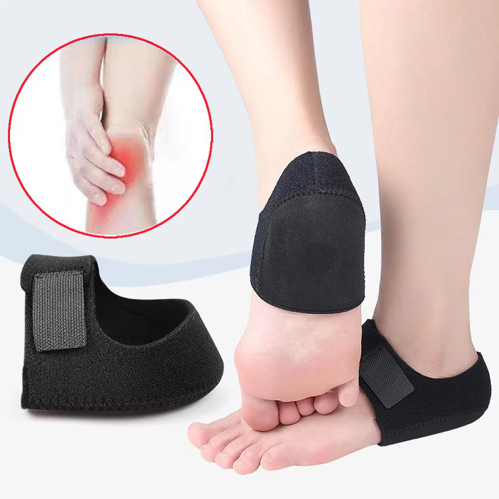 Silicone Gel Heel Pads Shock Absorption Sport Insoles for Heel Spurs Plantar Fas