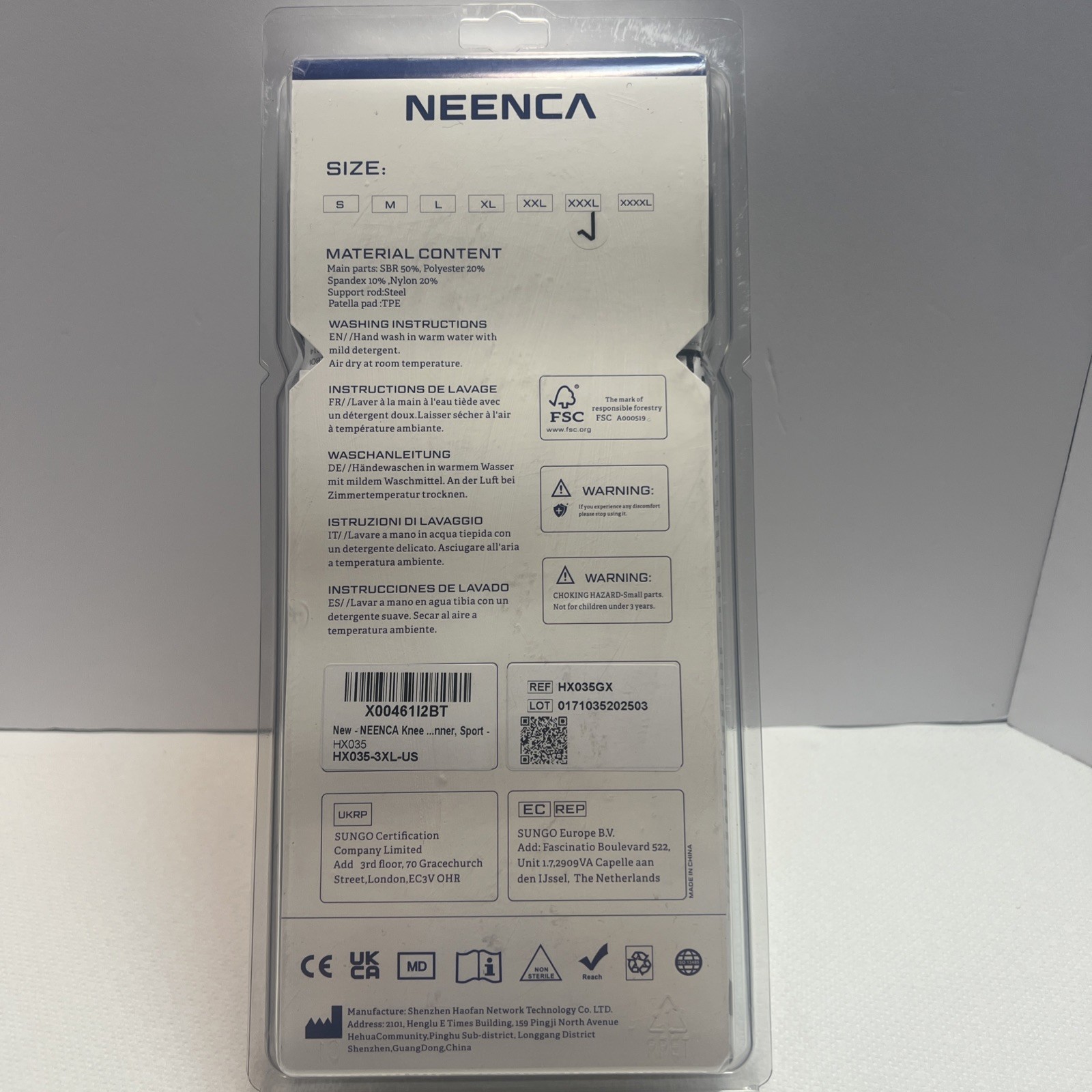 NEENCA Professional Knee Brace For Knee Pain-HX035/042-Size XXXl