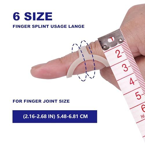 Oval Finger Splint 6 Pcs, Finger Splints for Arthritis, Mallet Finger, Trigger