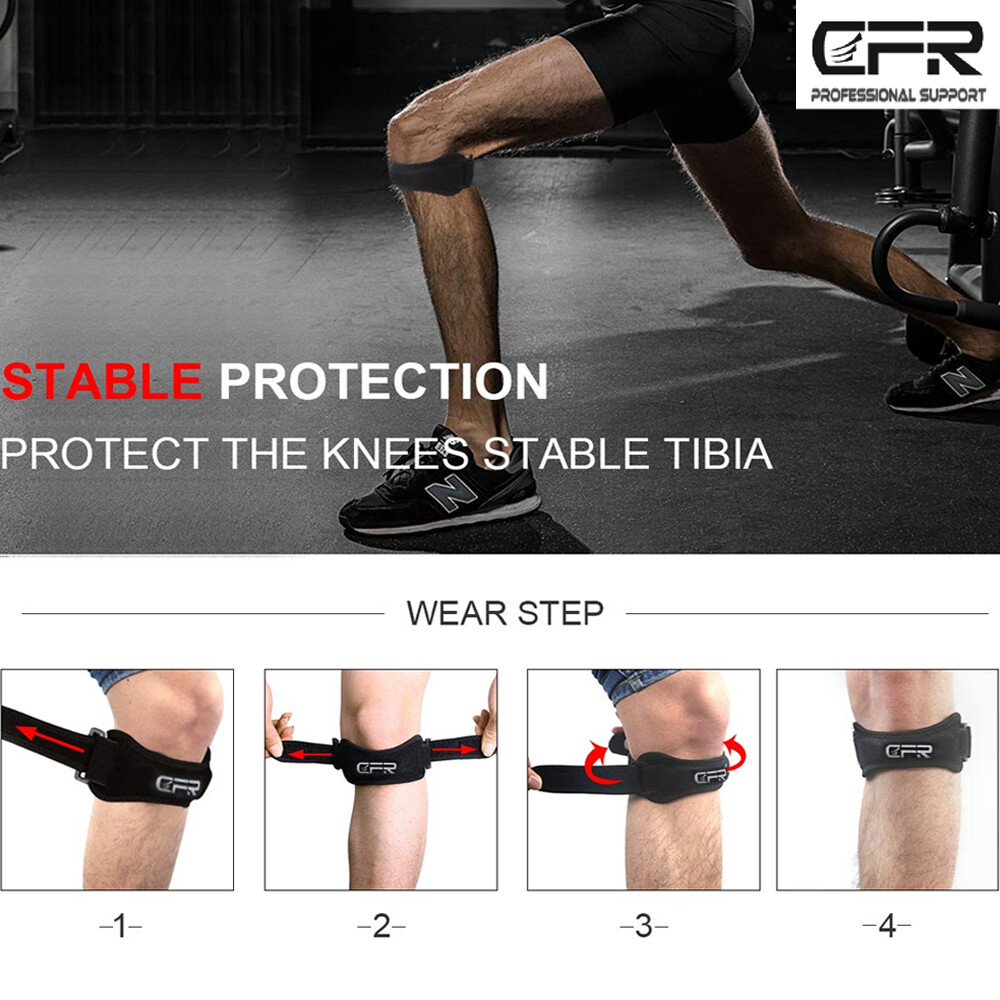 Knee Strap Compression Brace Support Patella Sport Joint Arthritis Stabilizer CF