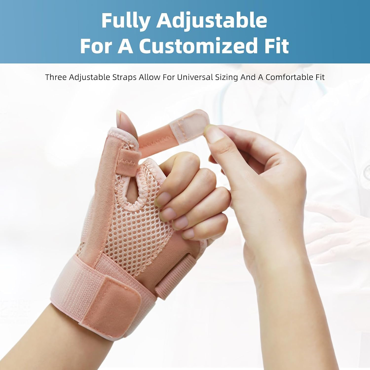 Thumb Brace Left Hand,Spica Splint,Wrist Guard,One Size,Pink | Hand Brace for…