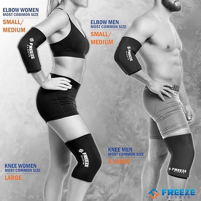 Freeze Sleeve Cold Therapy Compression Sleeve Size Large