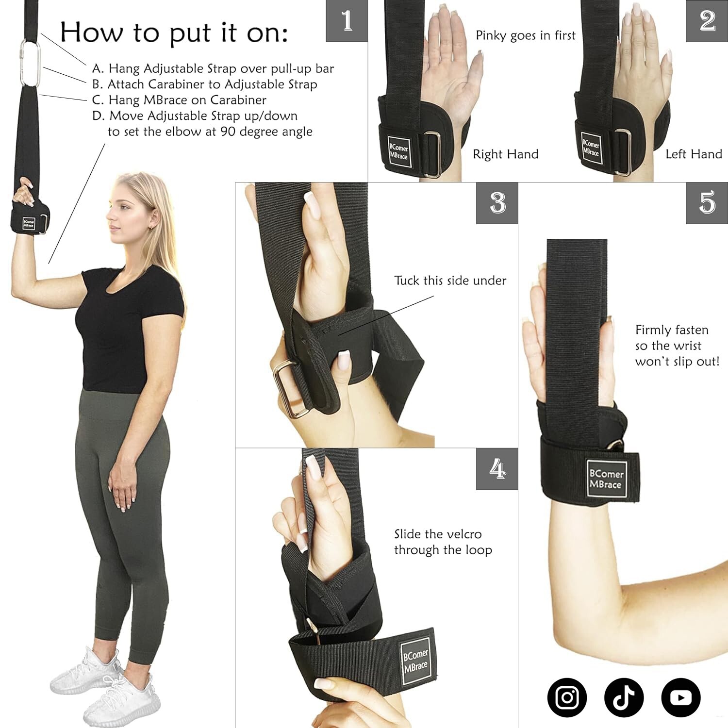 BComer MBrace – Shoulder Stretcher Post-Injury Recovery | Pravilo Trainer Grips