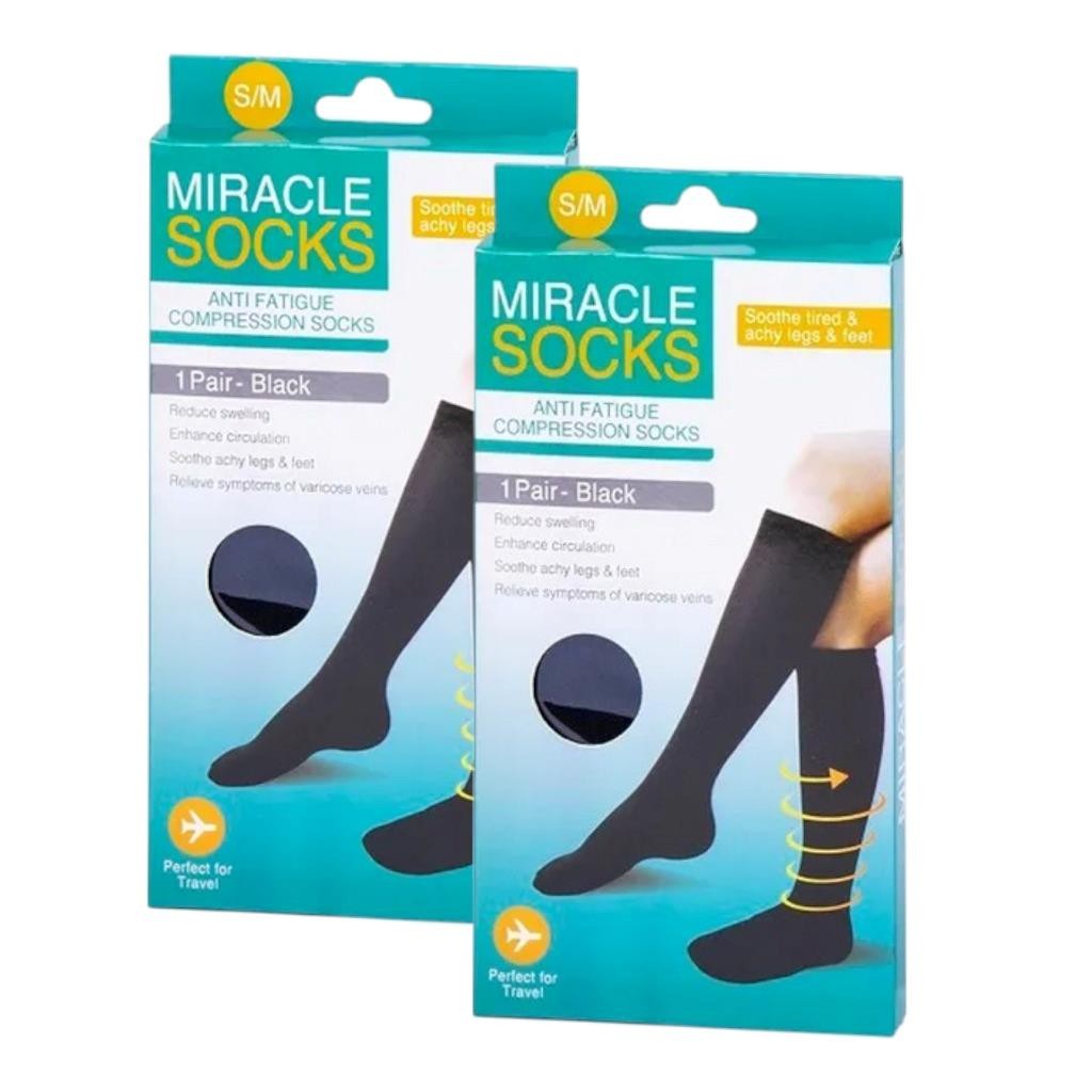 Compression Support Socks – Flight & Travel Relief for Varicose Veins, Swelling
