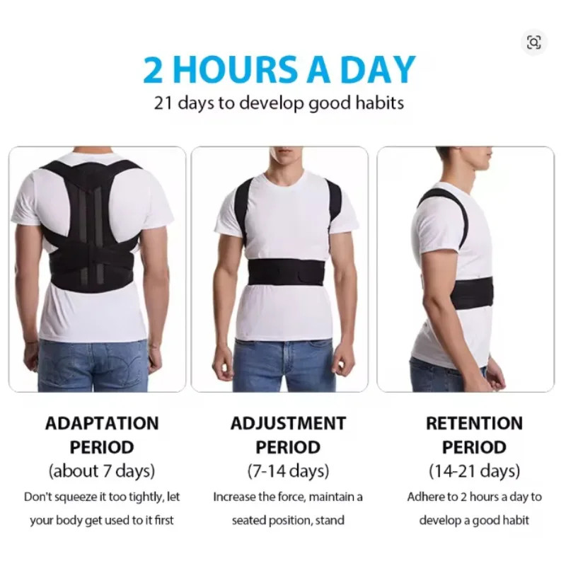 Reinforced Belt Lumbar Column Posture Corrector Vest Adjustable Back Support