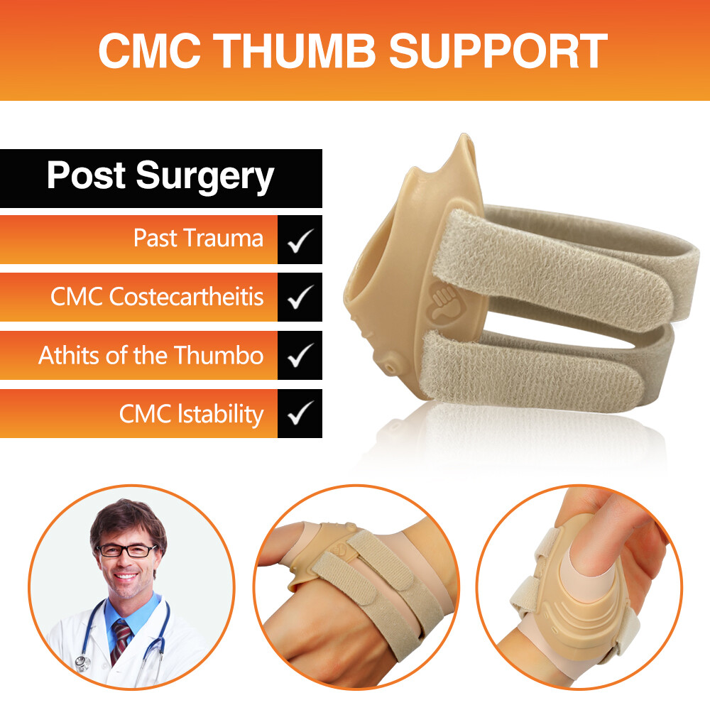 Thumb Support Brace CMC Joint Protector Wrist Immobilizer Gym Adjustable