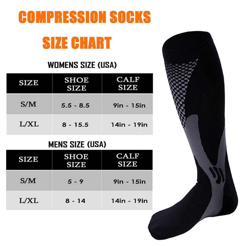 Compression Socks Graduated 20-30mmHg Stockings Athletic Sports Varicose Veins