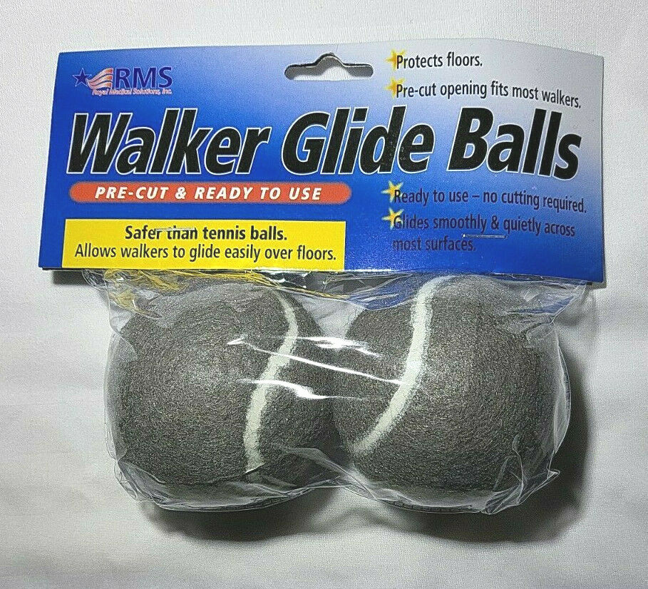 RMS Walker Glide Balls | Set of 2 Balls | Precut Opening Fits Most Walkers
