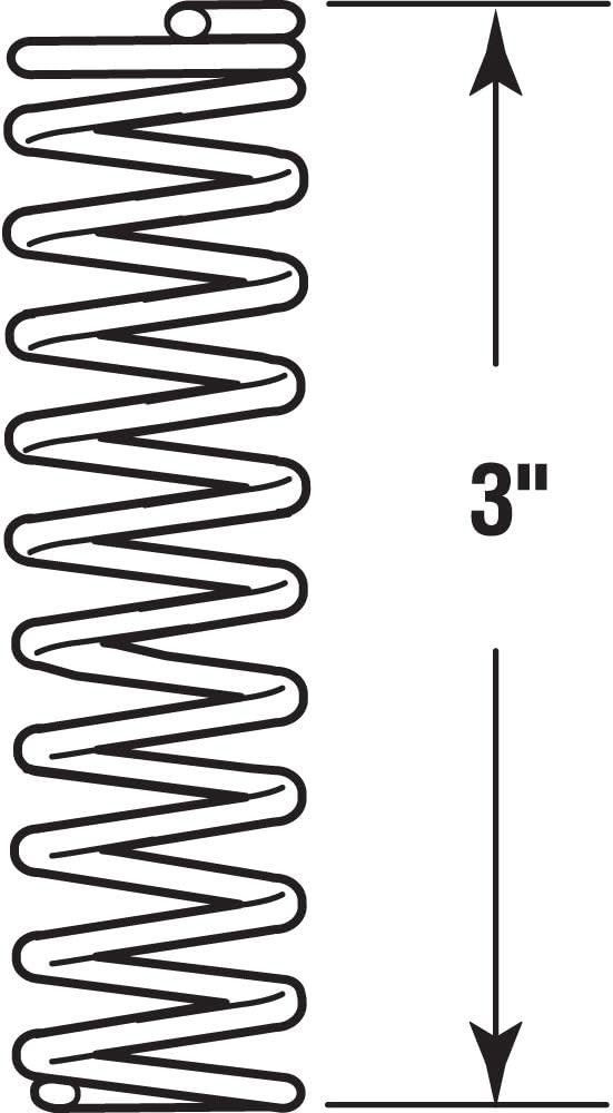 Spring Steel Compression Springs with Nickel-Plated Finish – 1-1/8 In. x 3 In.