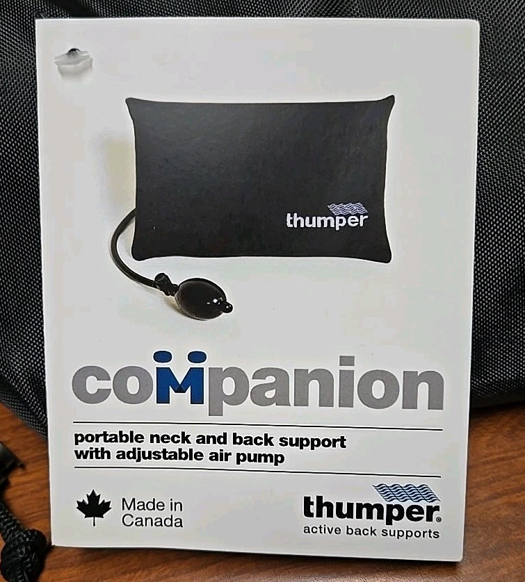 Thumper Companion, Neck And Back Support With Adjustable Air Pump