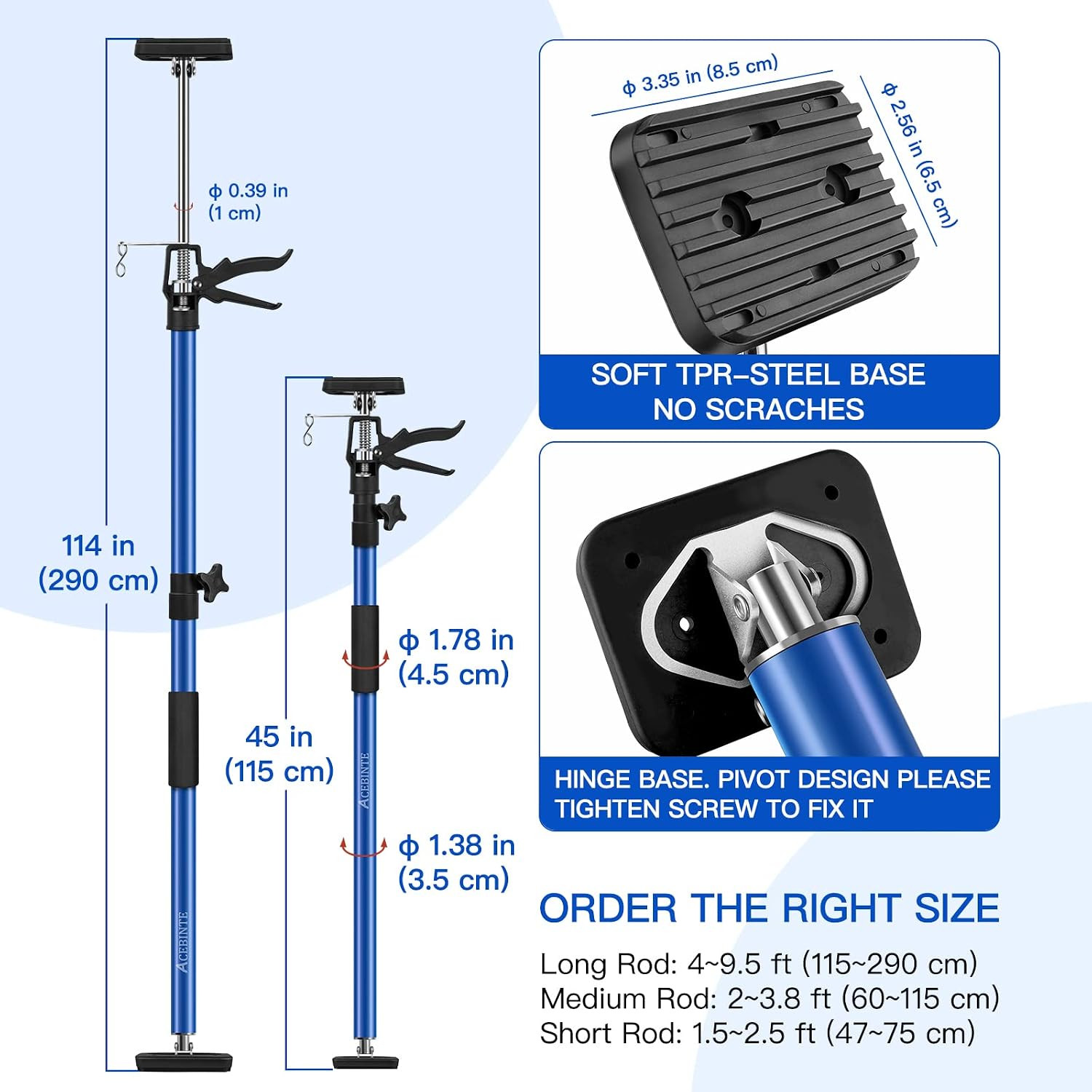2PK Support Pole,Steel Telescopic Quick Adjustable 3Rd Hand Support System, Supp