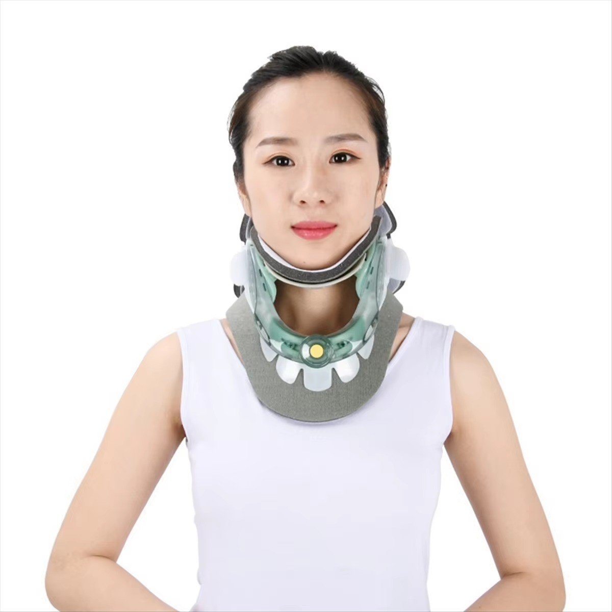 Cervical Neck Traction Device Brace Collar for Pain Relief Spine Support Alignme