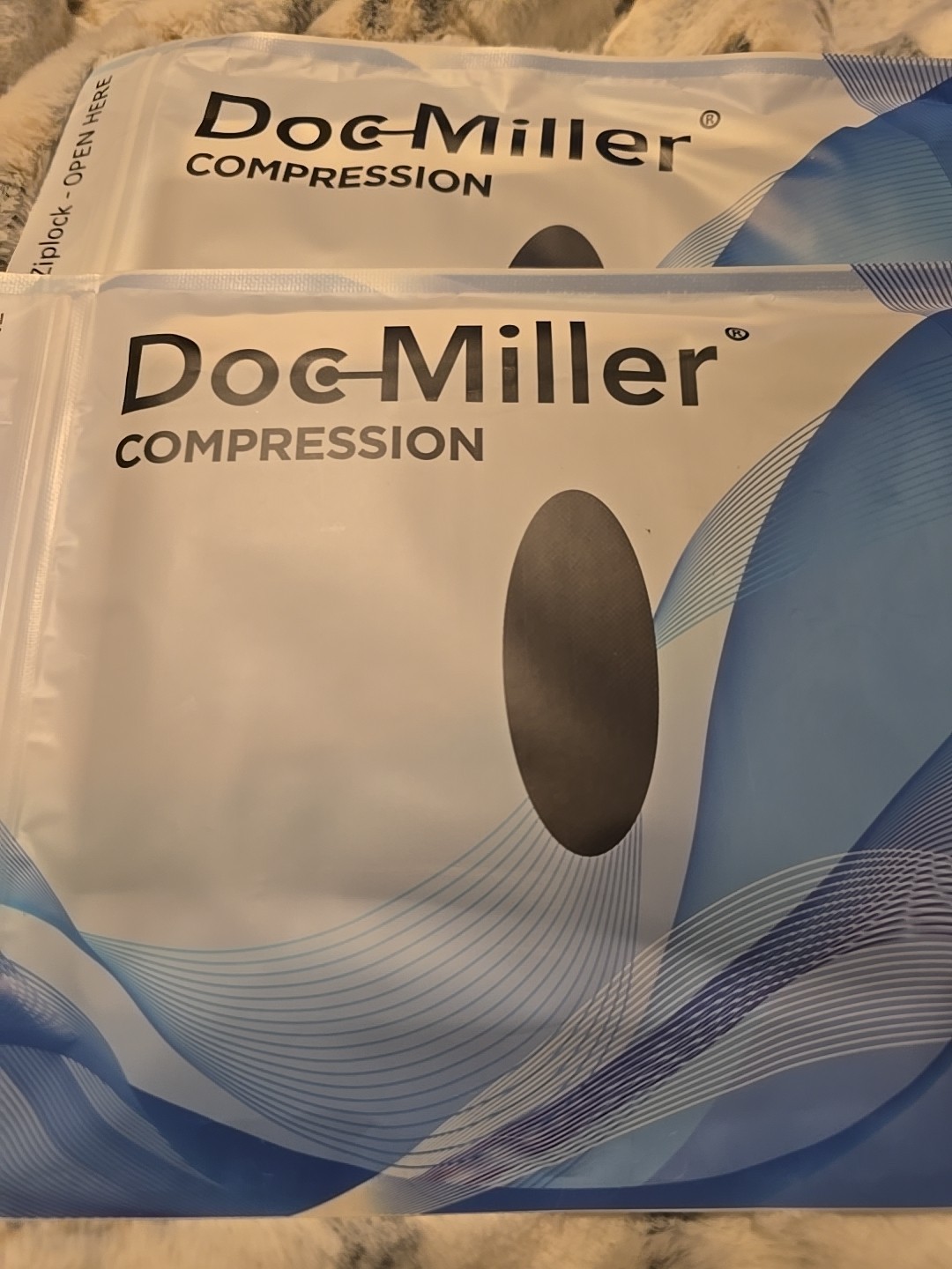2 Doc Miller Open Toe Compression Socks 15-20mmHg Recovery Varicose BLACK