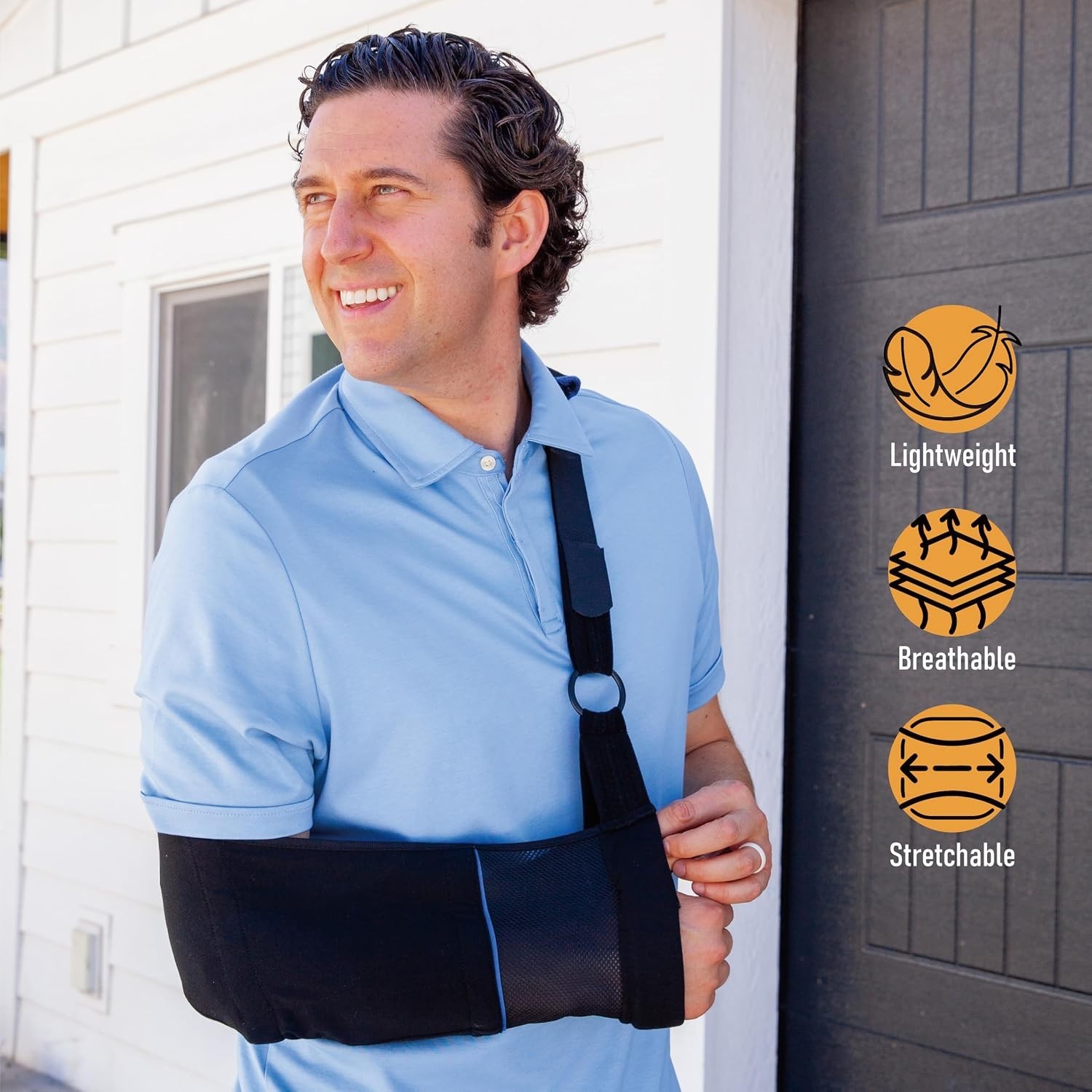 Arm Sling – Lightweight & Breathable Medical Sling with Adjustable Shoulder S…