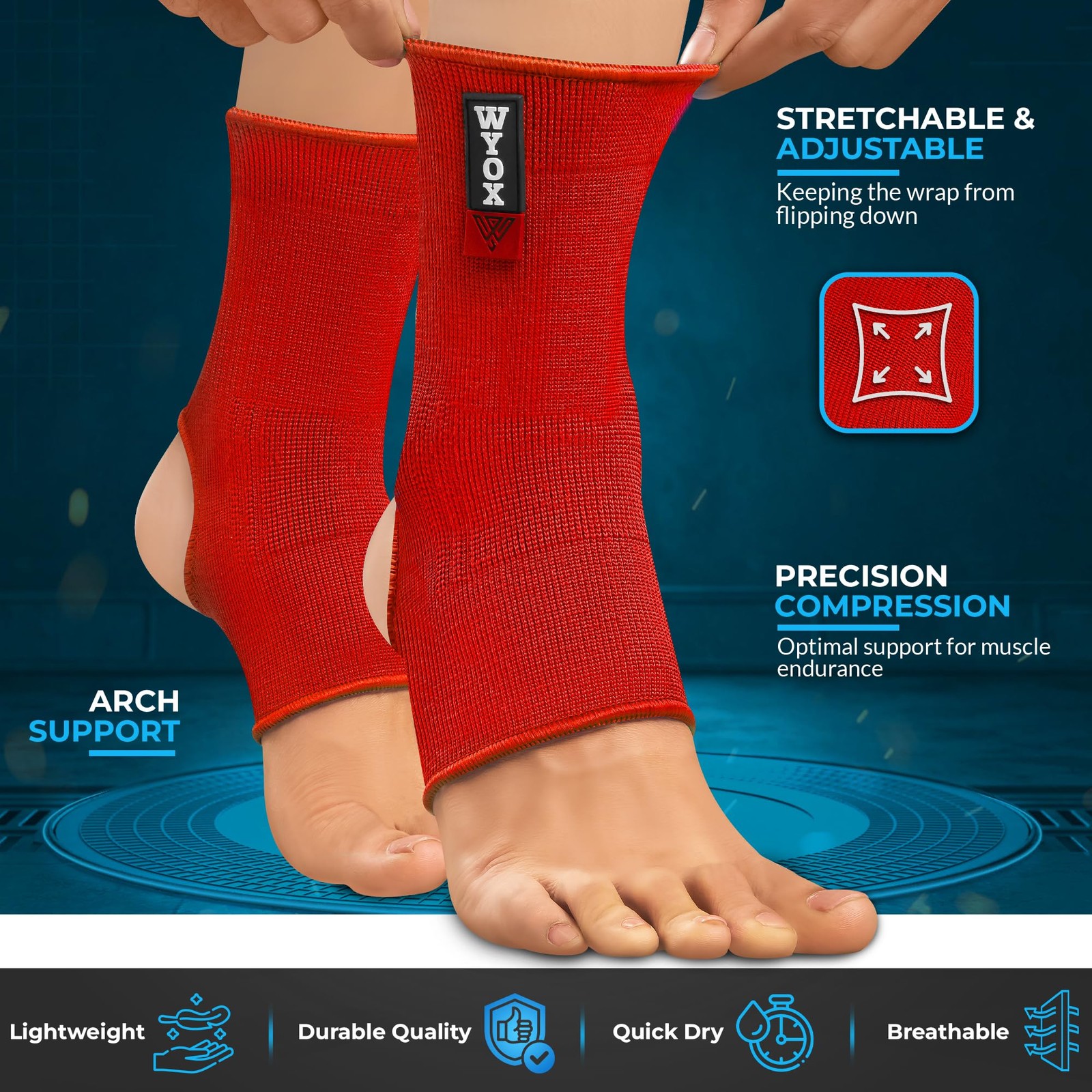 WYOX Women, Men, and Youth – Plantar Fasciitis Brace, Ankle Support Brace for…