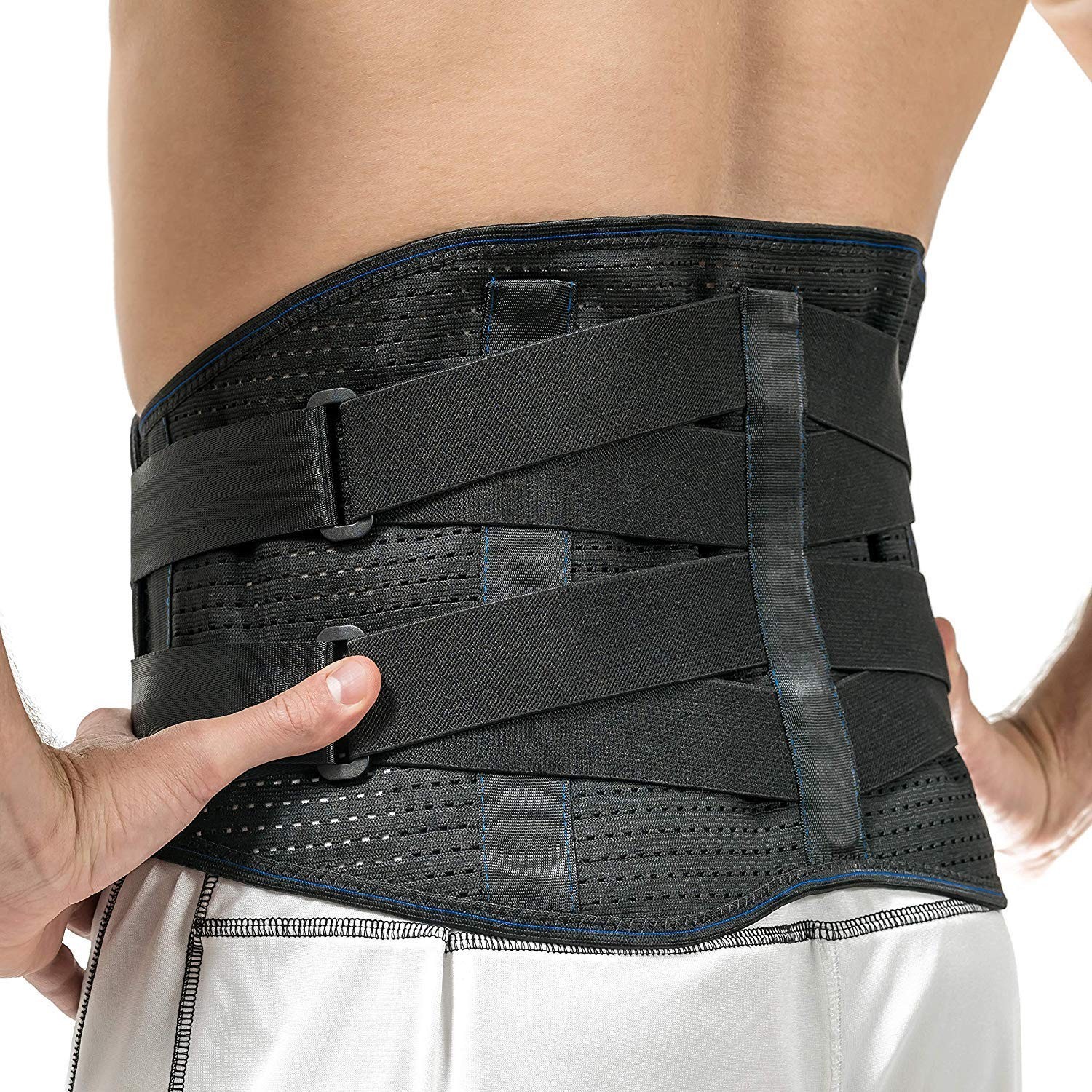 Back Brace – Back Support Belts for Men Women, Compression Lower Back Brace f…