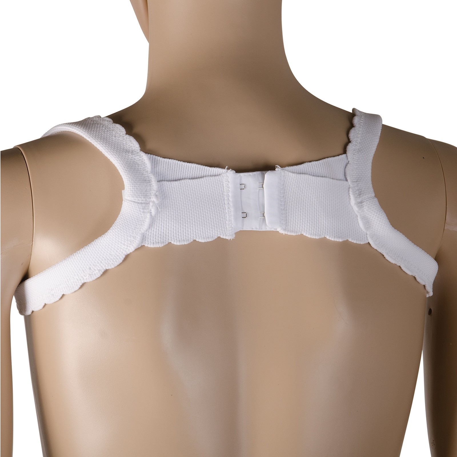 DMI Adjustable Upper Back Shoulder Support Brace Posture One Size, White