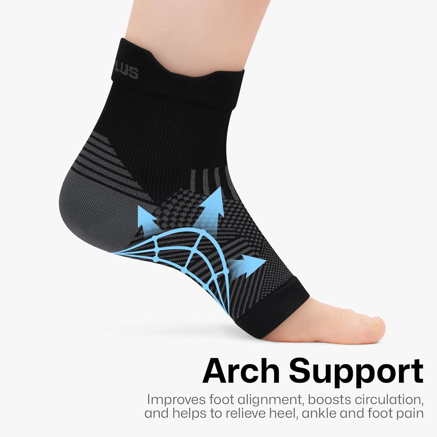 6 Pairs Plantar Fasciitis Socks for Achilles Tendonitis Relief – Ankle Compressi