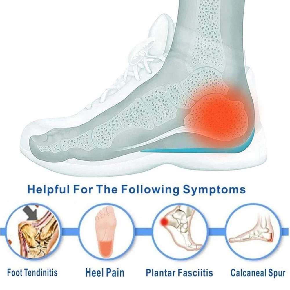 Silicone Heel Cups for Heel Spur Pain Relief Plantar Fasciitis Support Foot Heel