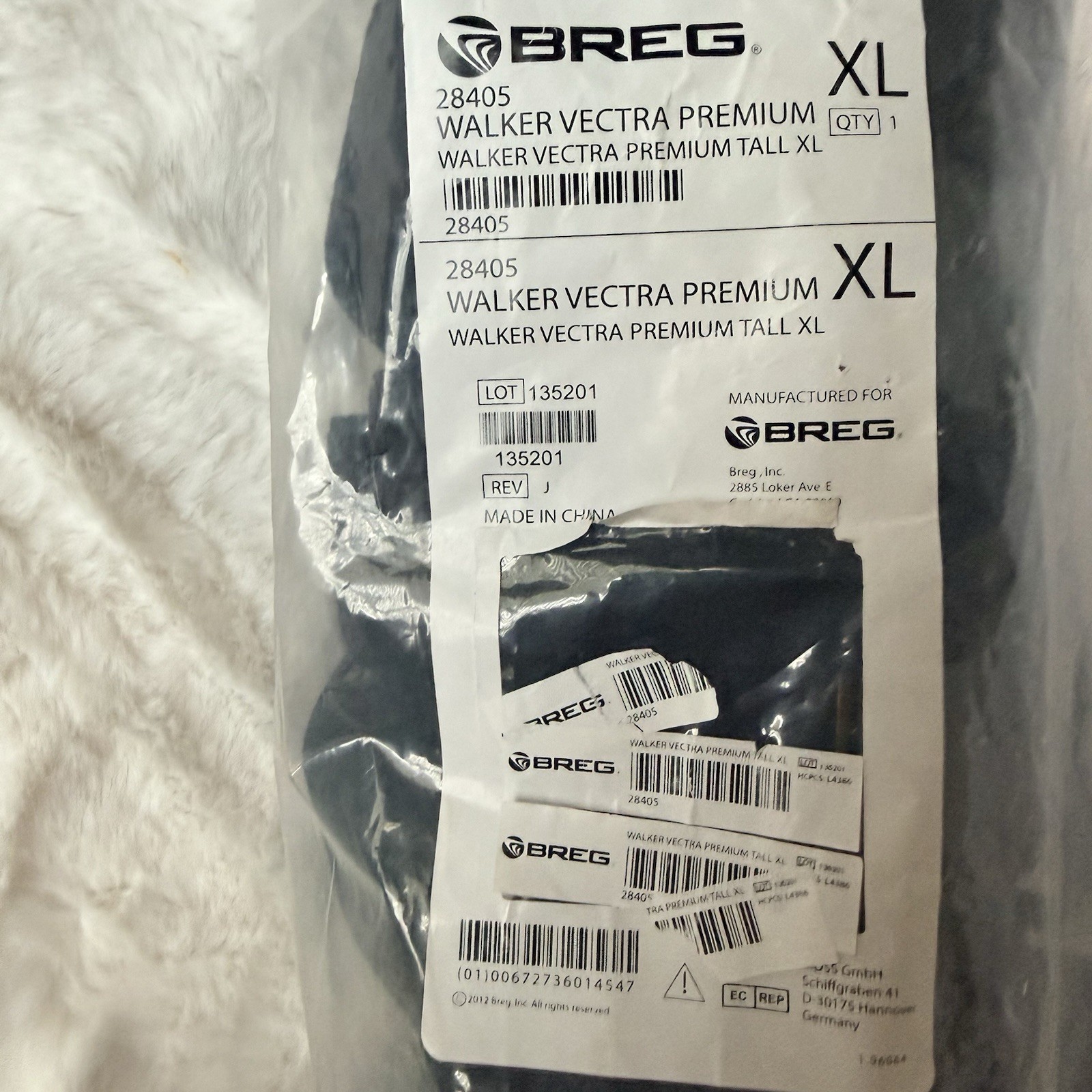 BREG Vectra Premium Tall Walking Boot XL – New – Post Op / Fracture Support